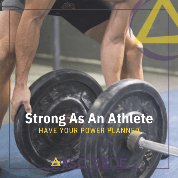 Strong as an athlete.